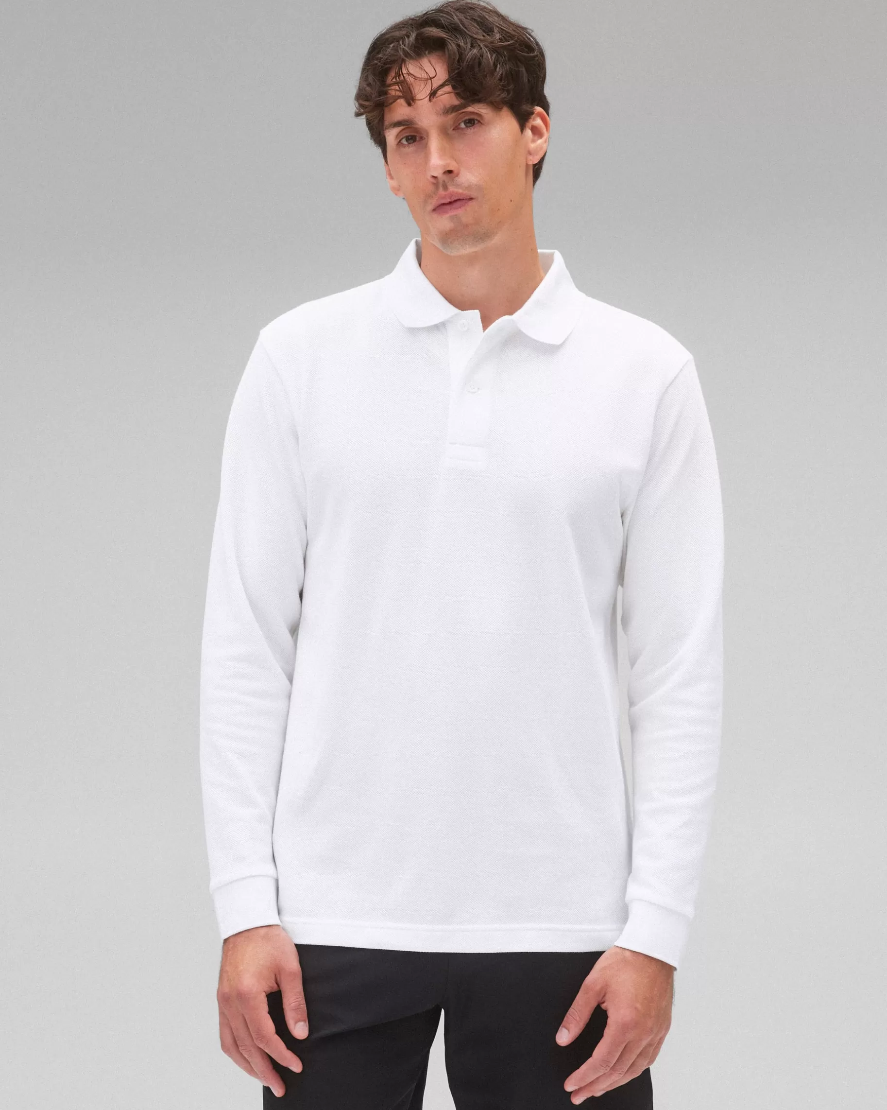 Athletic Pique Academy Long Sleeve Polo | Reigning Champ Shop