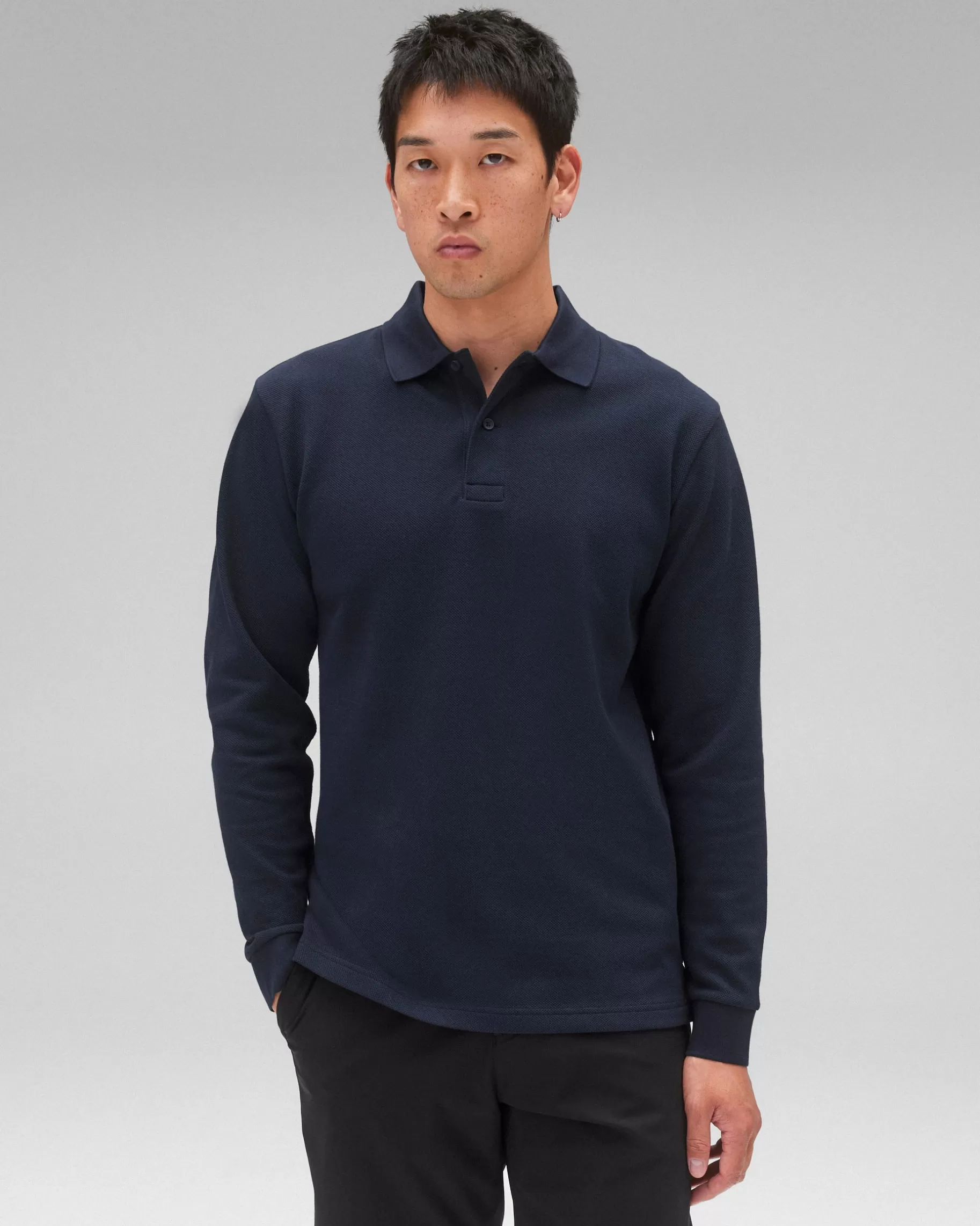 Athletic Pique Academy Long Sleeve Polo | Reigning Champ Cheap