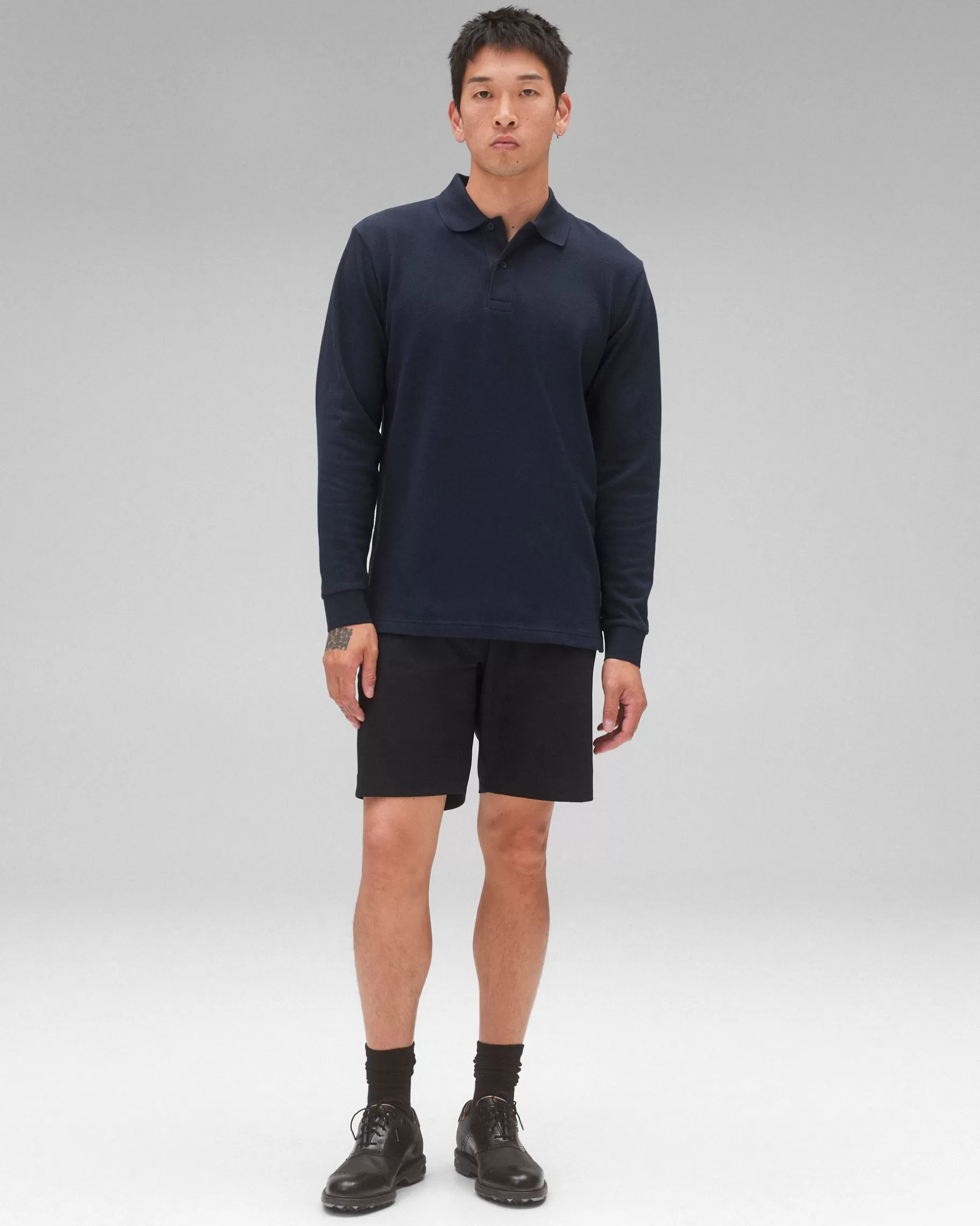 Athletic Pique Academy Long Sleeve Polo | Reigning Champ Cheap