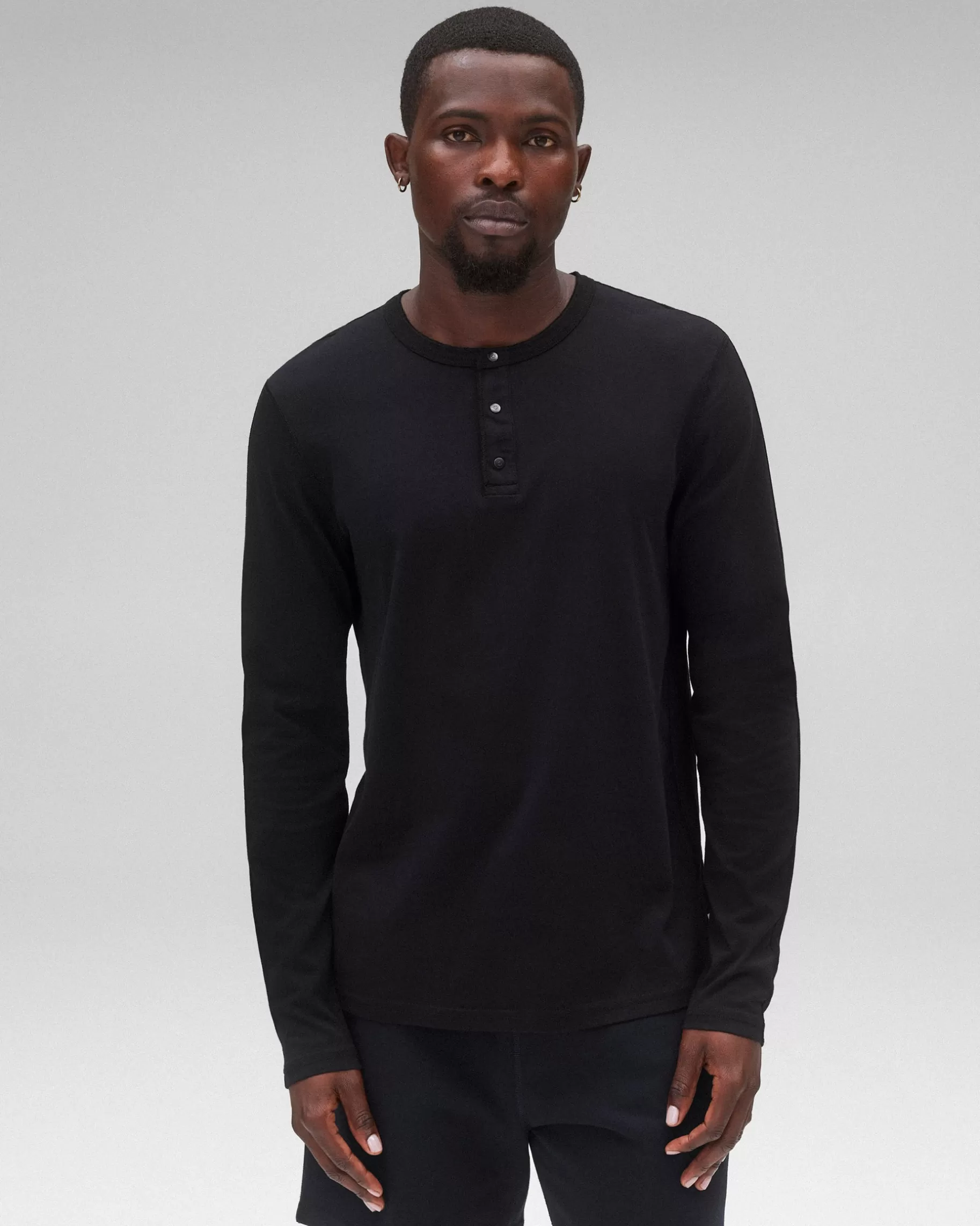 Lightweight Jersey Long Sleeve Henley | Reigning Champ Sale