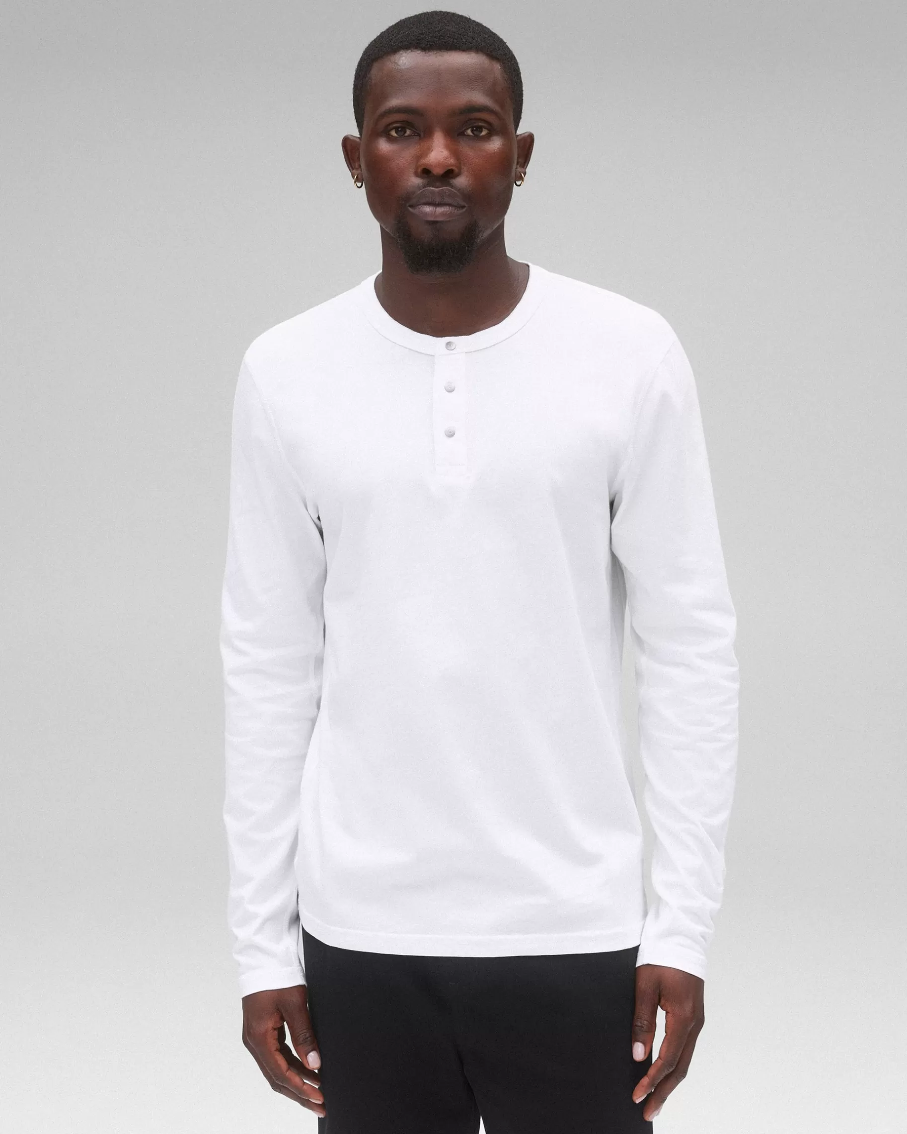 Lightweight Jersey Long Sleeve Henley | Reigning Champ Fashion