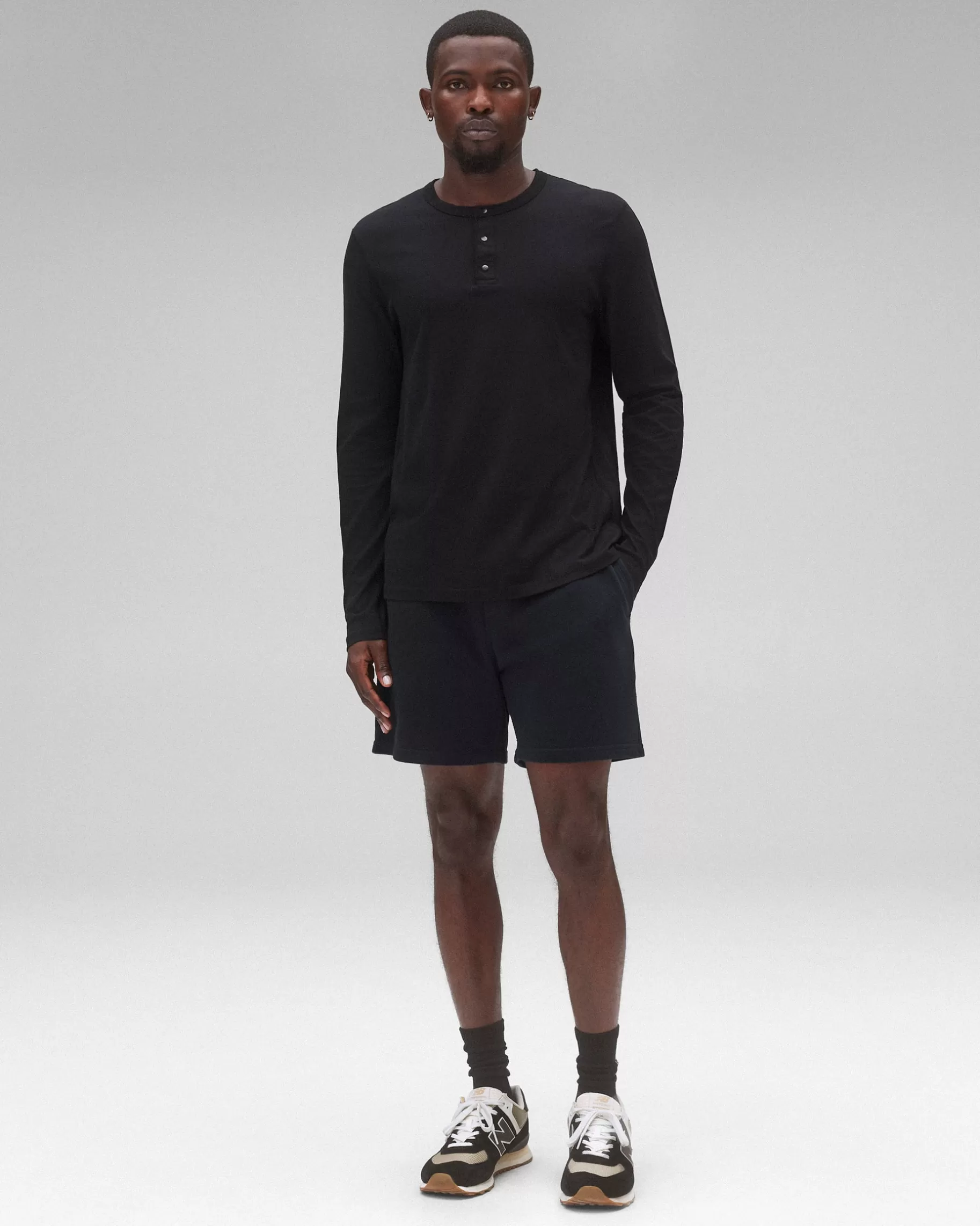 Lightweight Jersey Long Sleeve Henley | Reigning Champ Sale