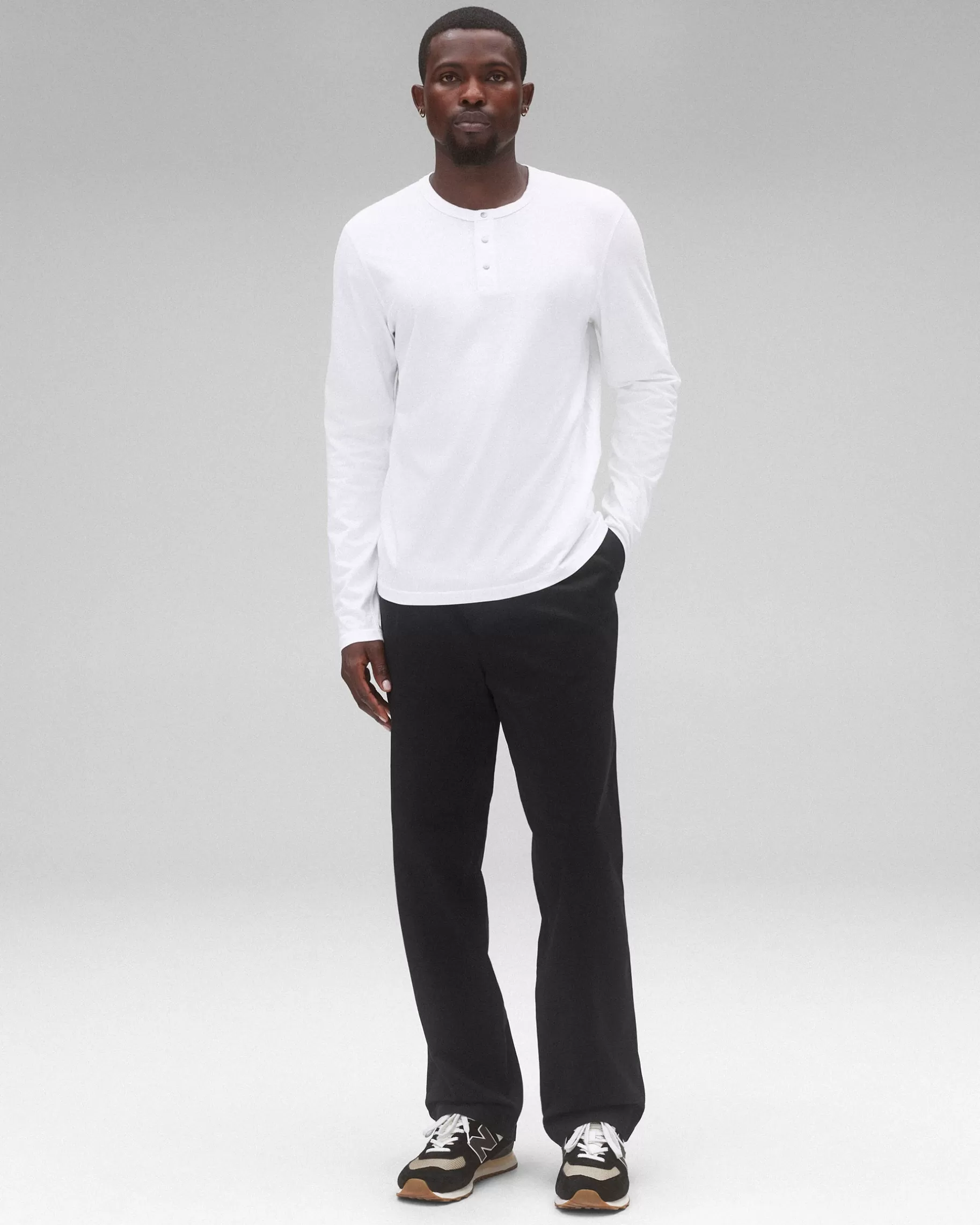 Lightweight Jersey Long Sleeve Henley | Reigning Champ Fashion