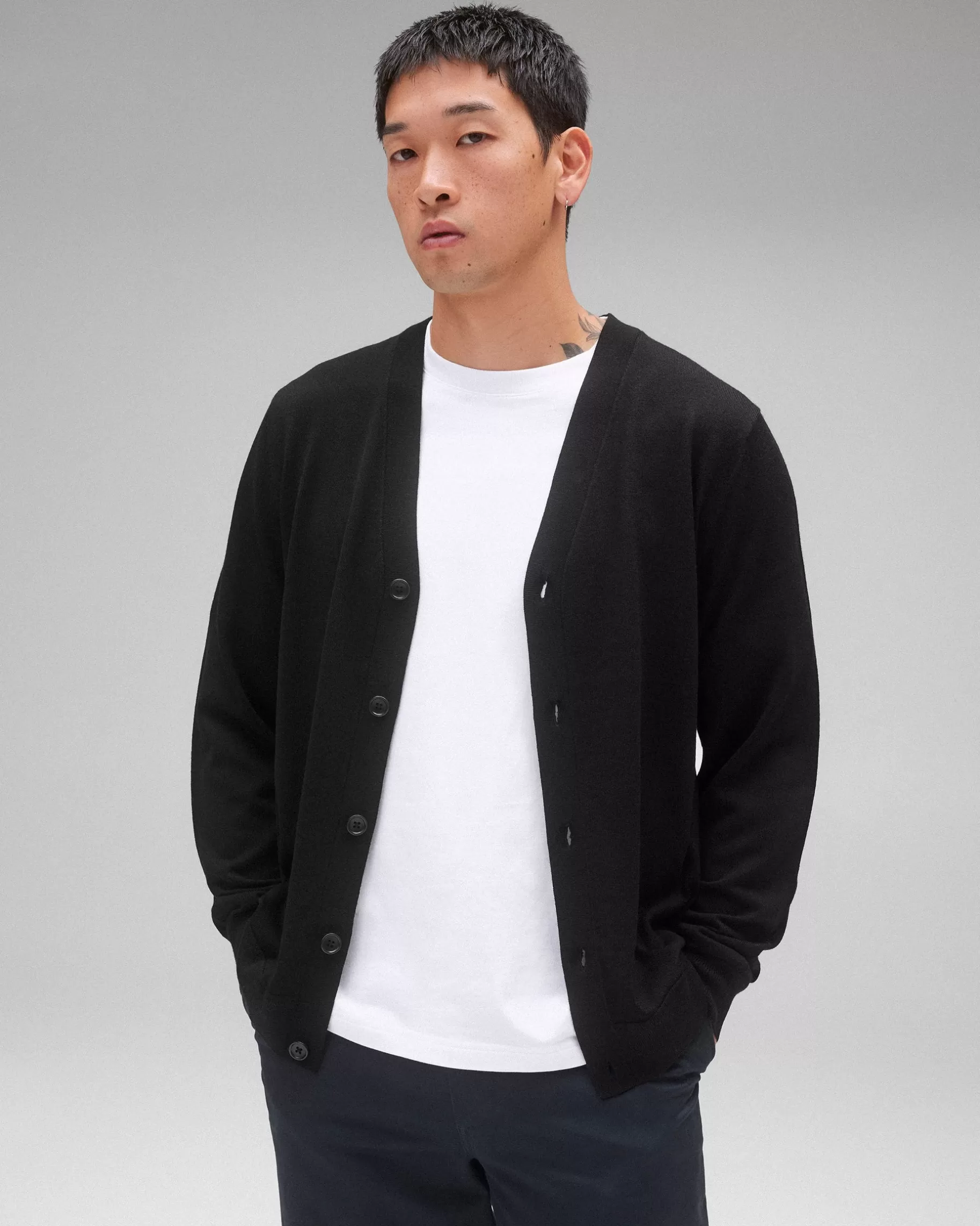 Lightweight Merino Harry Cardigan | Reigning Champ Fashion