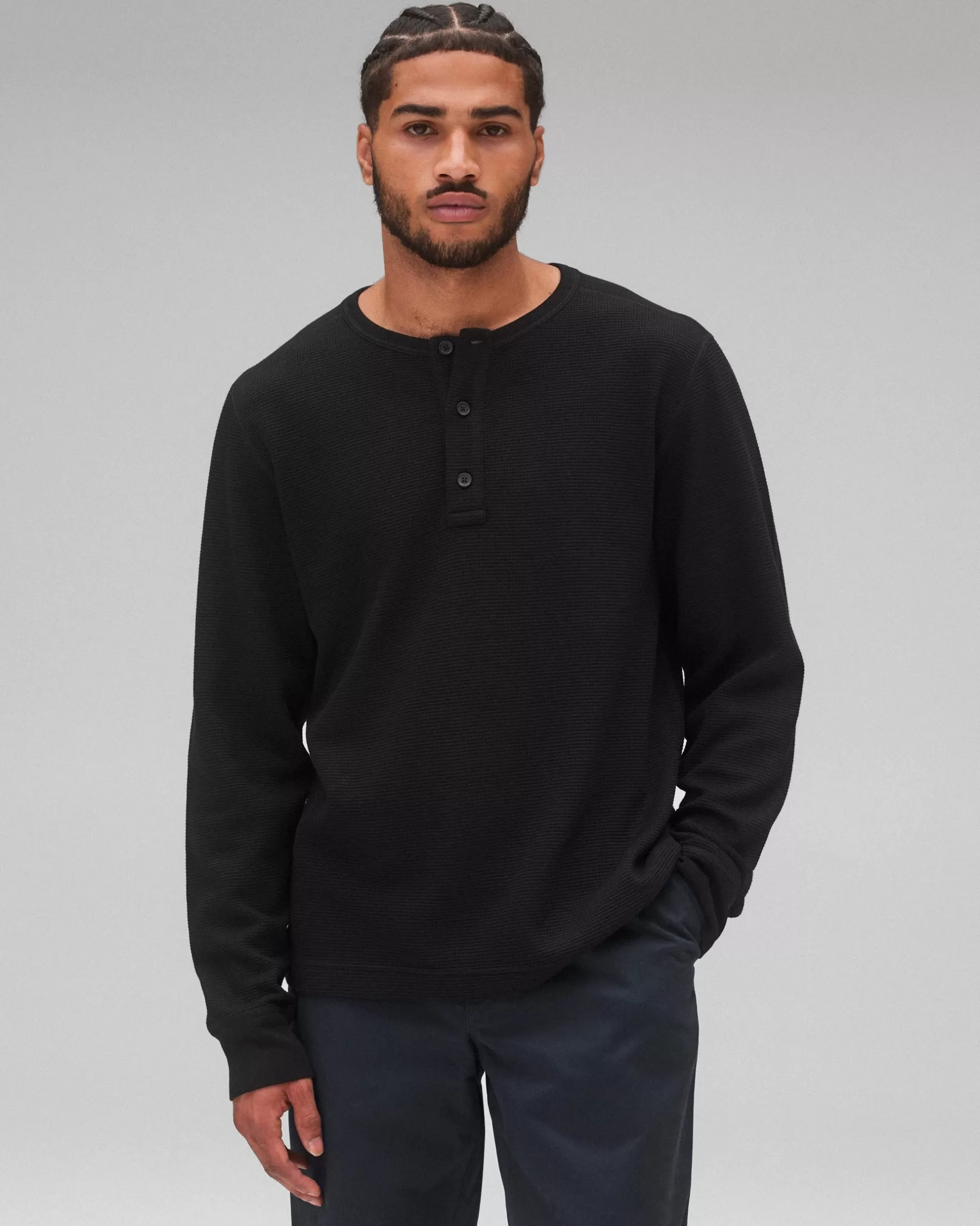 Lightweight Waffle Henley | Reigning Champ Sale