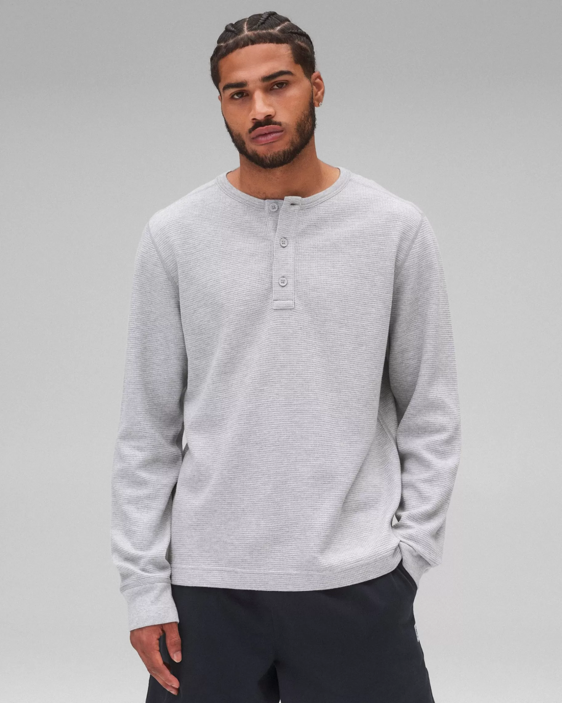 Lightweight Waffle Henley | Reigning Champ Hot