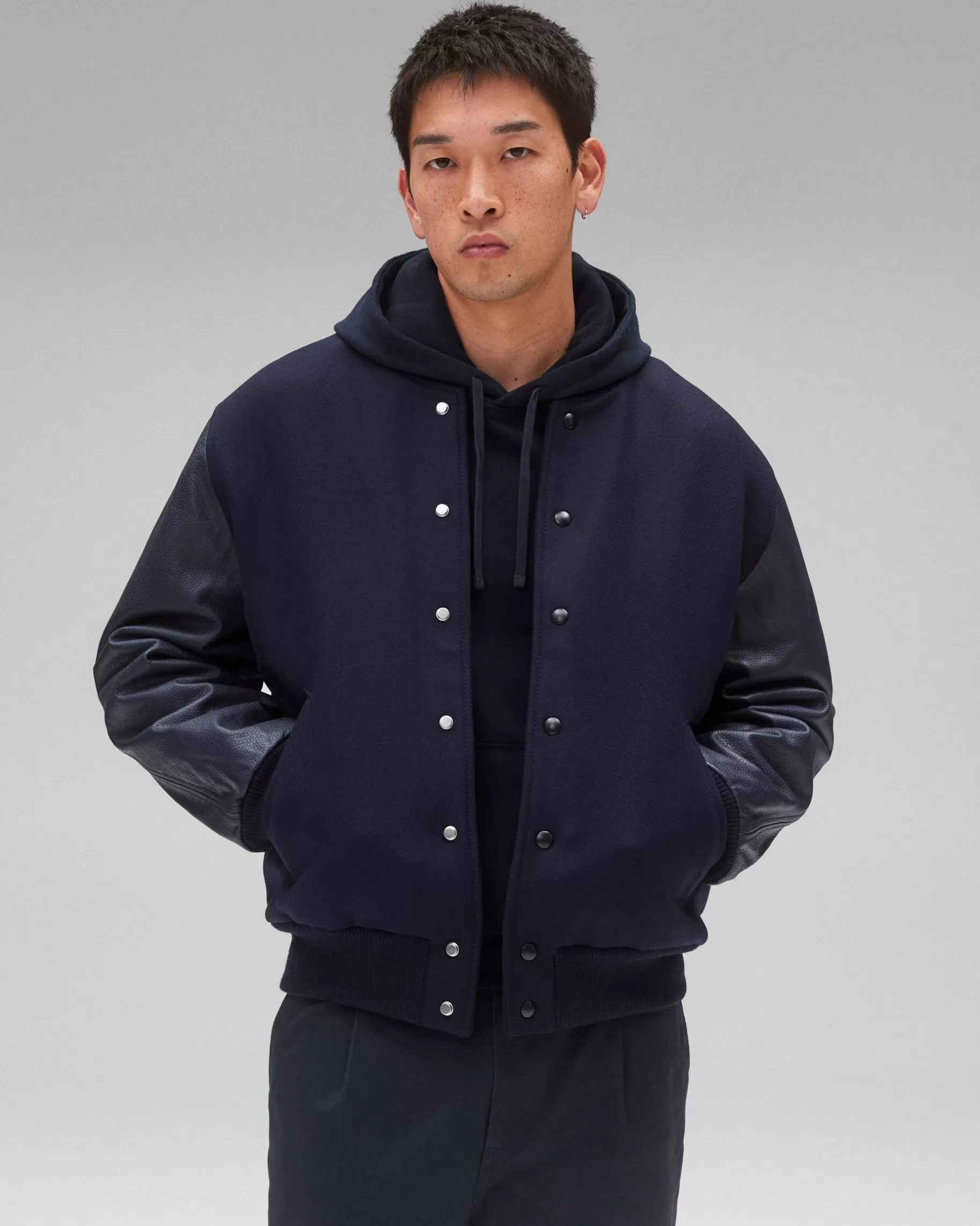 Melton Wool Varsity Jacket | Reigning Champ Clearance