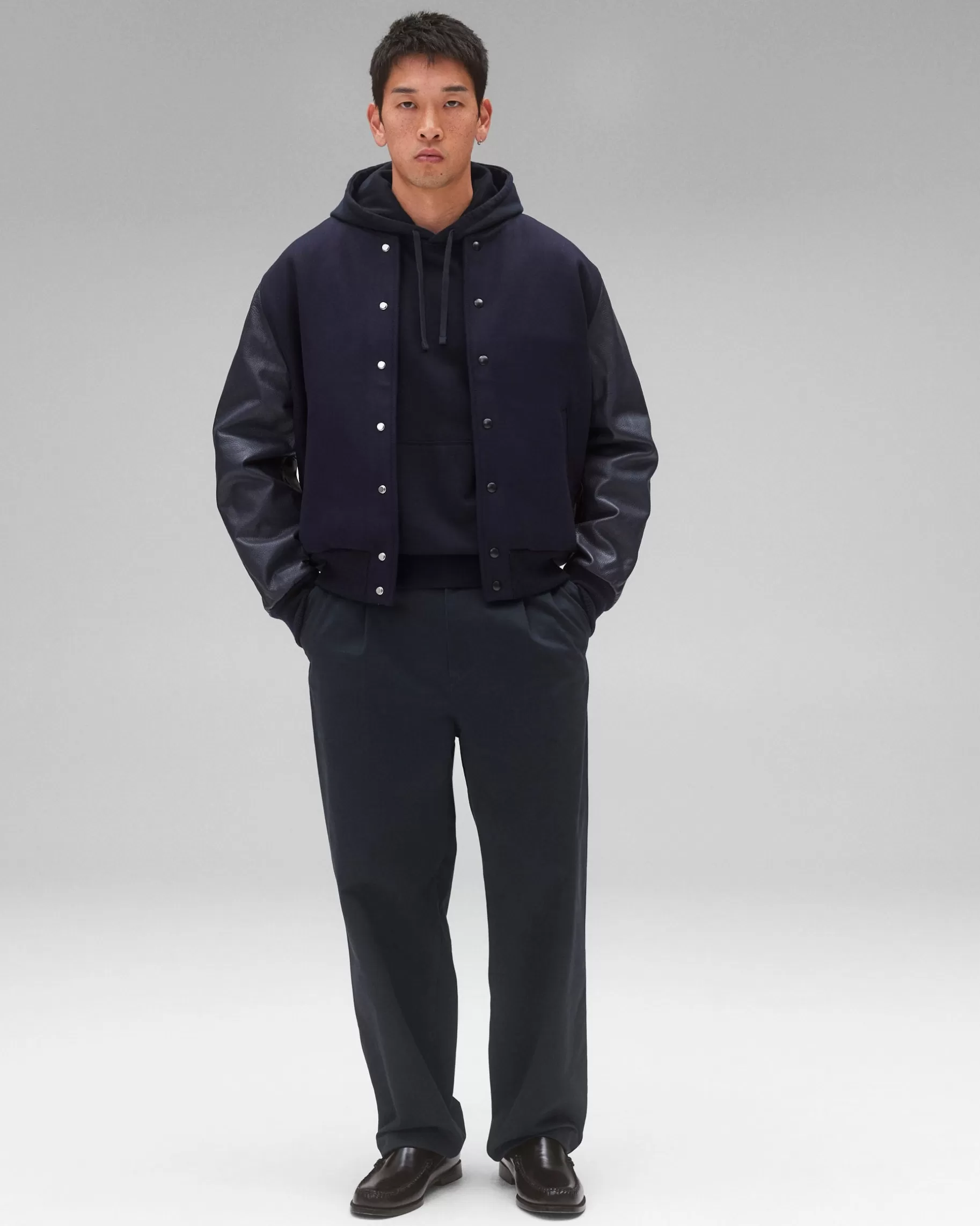 Melton Wool Varsity Jacket | Reigning Champ Clearance