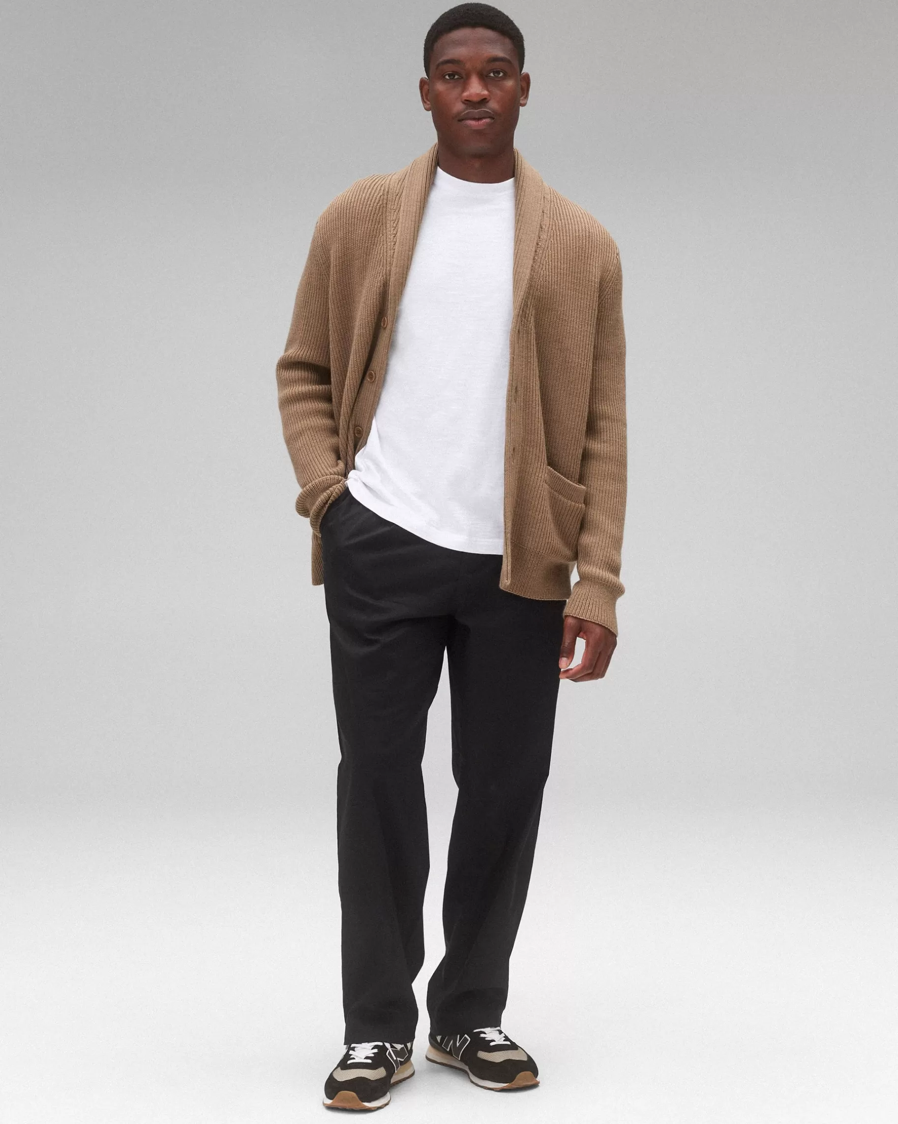 Merino Rib Vinnie Shawl Cardigan | Reigning Champ Cheap