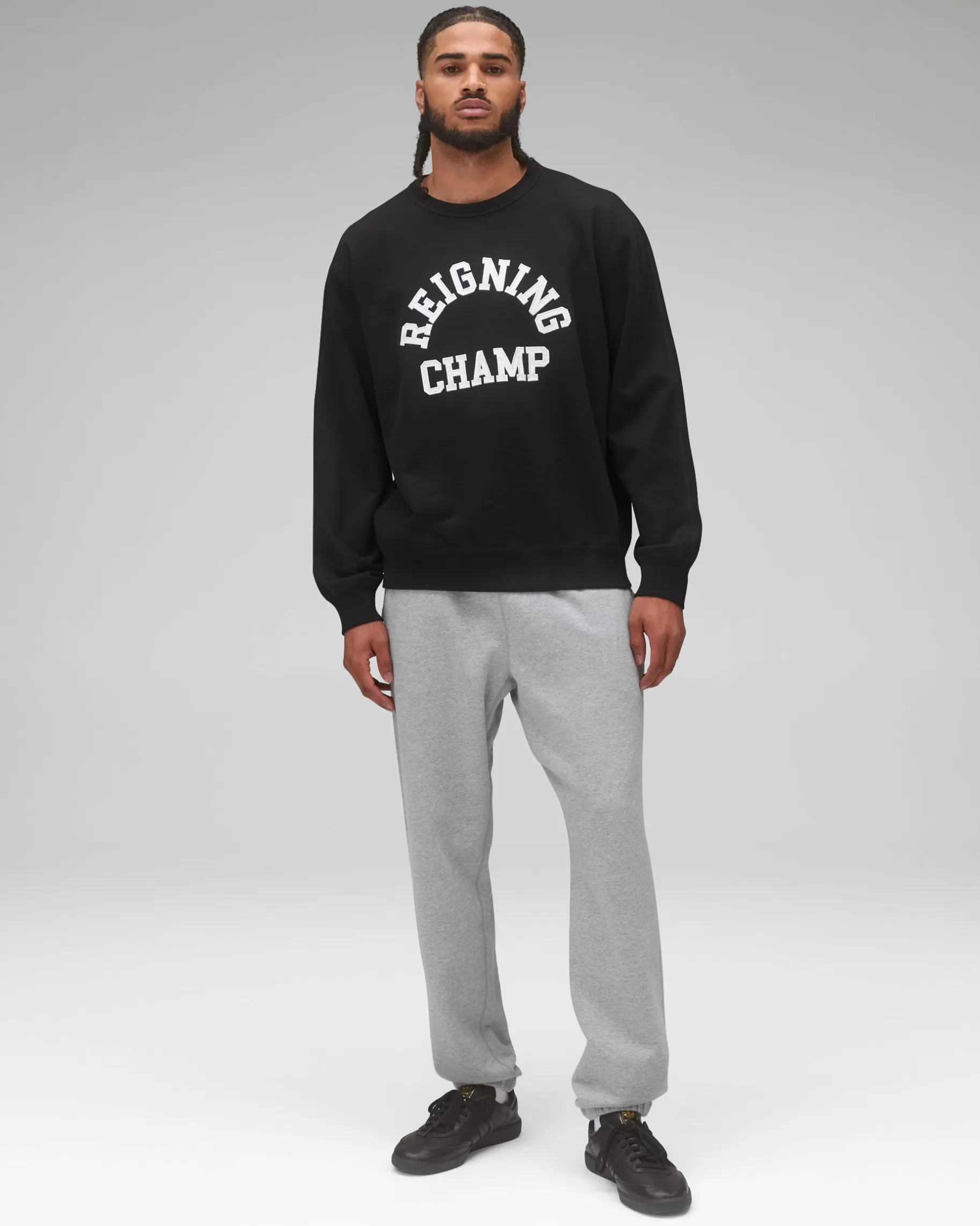 Midweight Terry Arch Logo Crewneck | Reigning Champ New