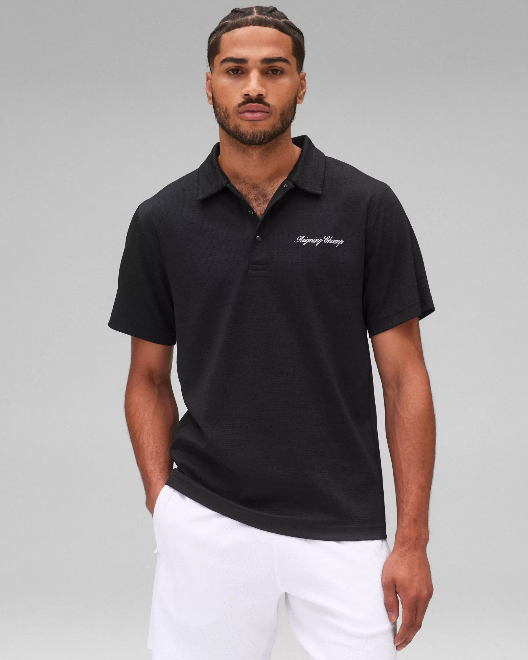 Solotex Mesh Script Polo | Reigning Champ New