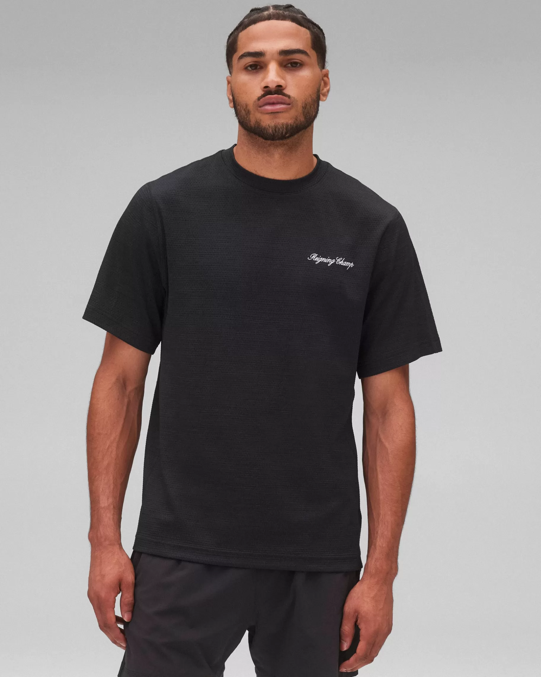 Solotex Mesh Script T-Shirt | Reigning Champ Store