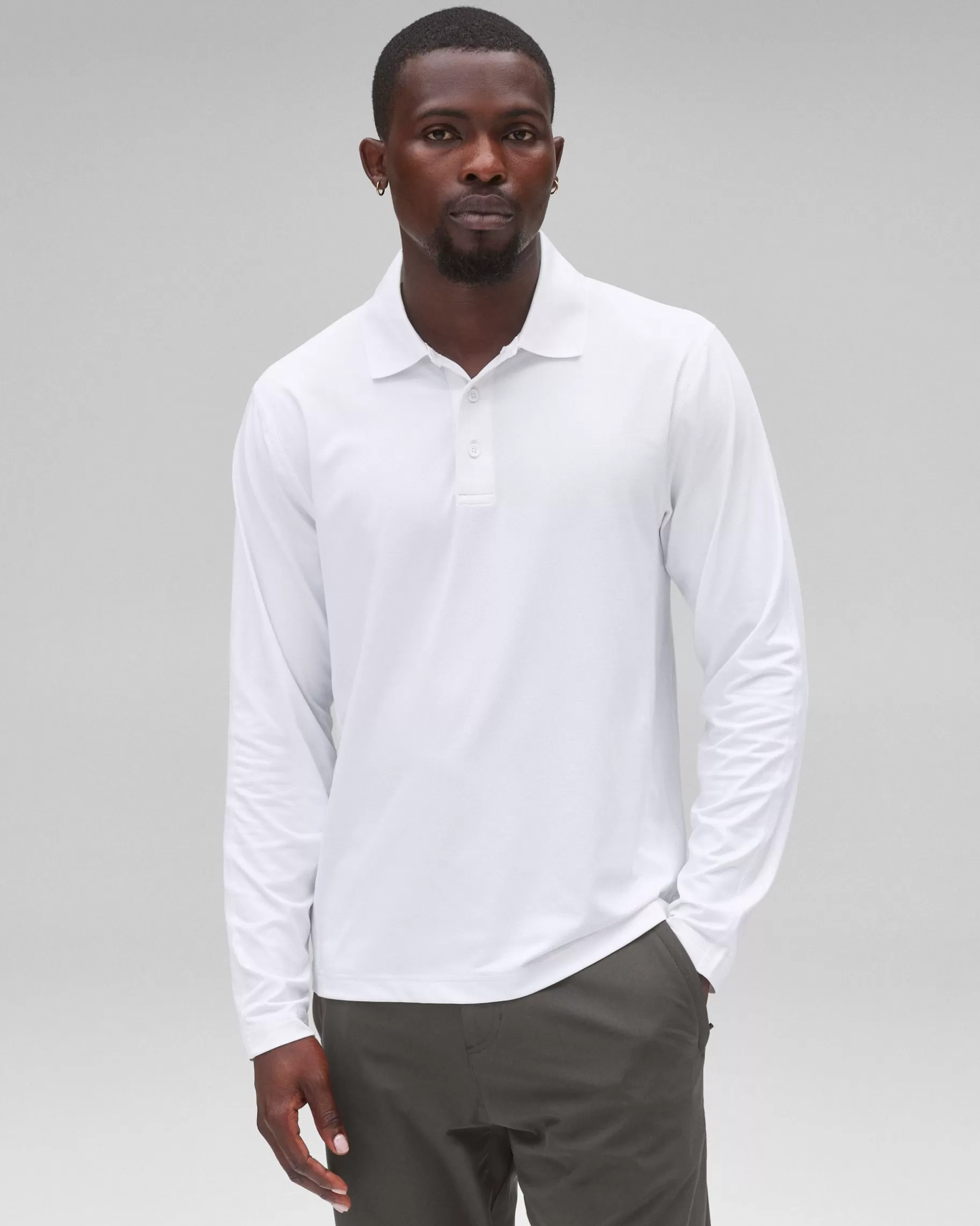 Tech Pique Playoff Long Sleeve Polo | Reigning Champ Best Sale