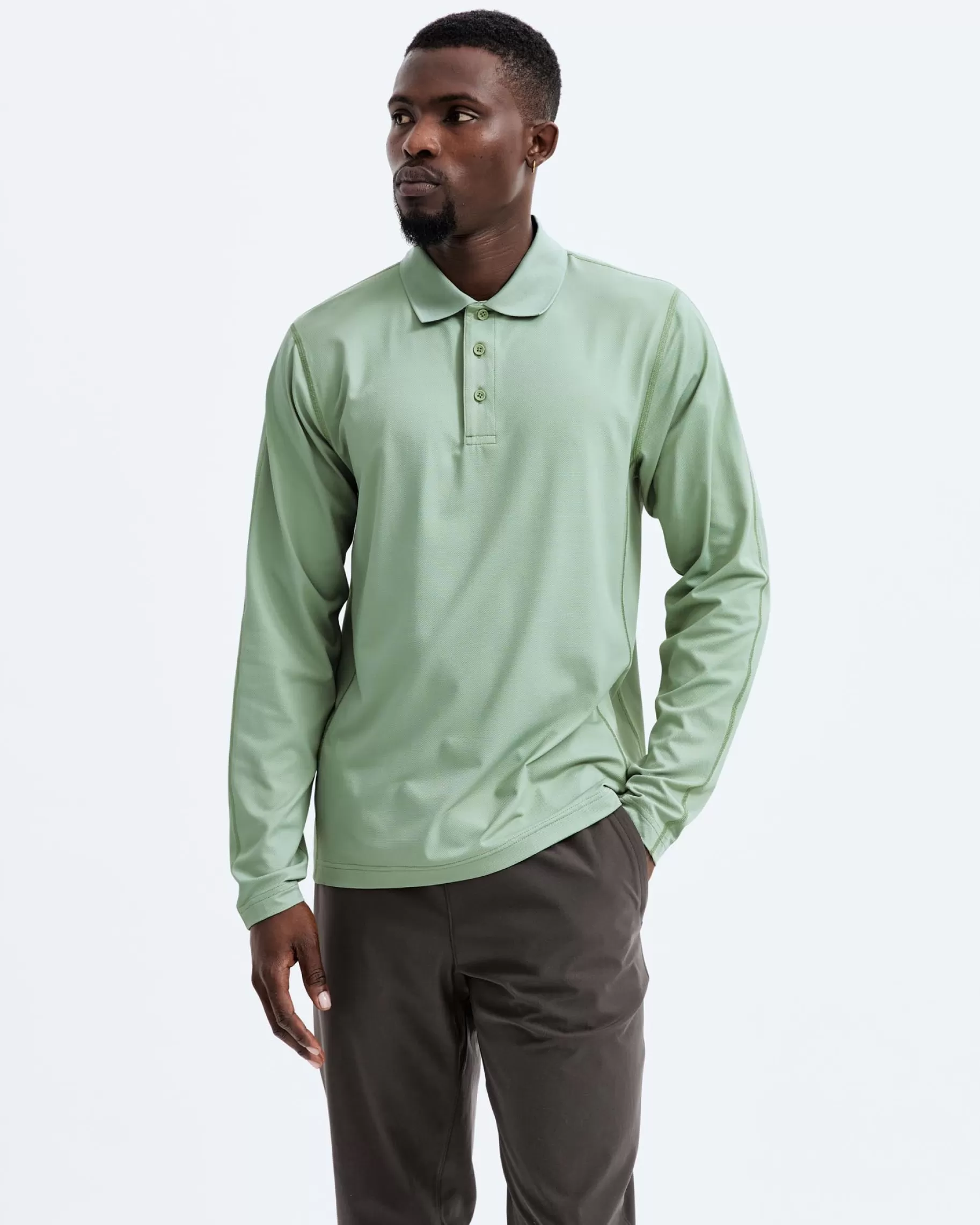 Tech Pique Playoff Long Sleeve Polo | Reigning Champ Clearance