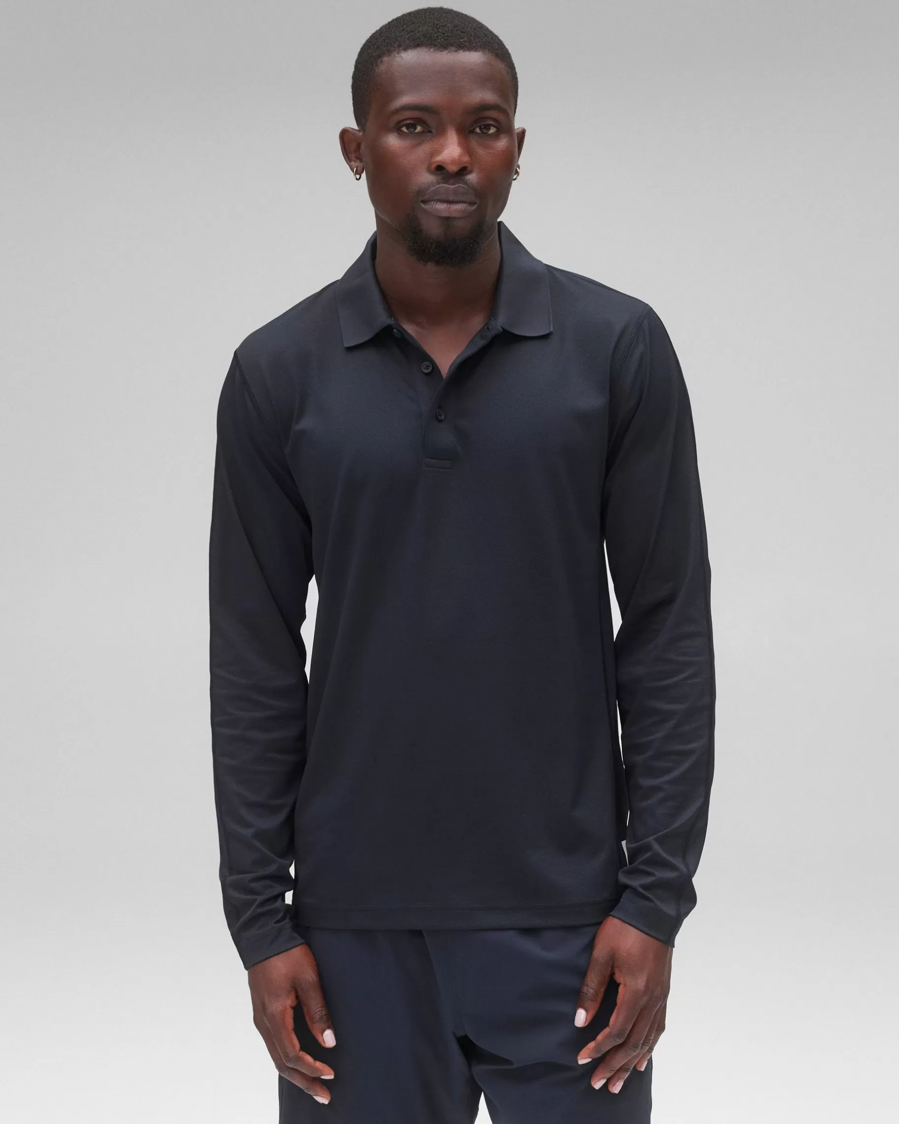 Tech Pique Playoff Long Sleeve Polo | Reigning Champ New